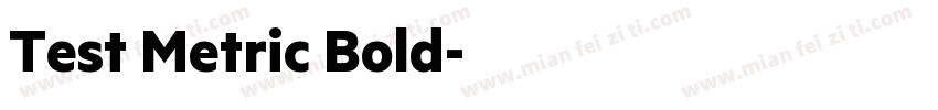 Test Metric Bold字体转换